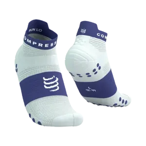 Compressport Pro Racing v4.0 Run Low Compressiesokken Wit/Paars