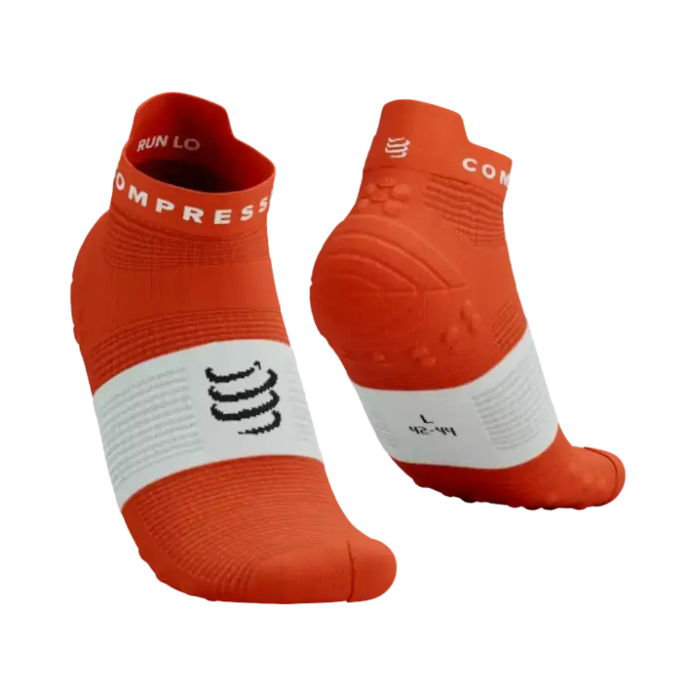 COMPRESSPORT Pro Racing v4.0 Run Low Compressiesokken Oranje/Wit