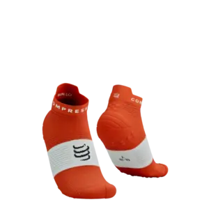 Compressport Pro Racing v4.0 Run Low Compressiesokken Oranje/Wit