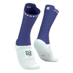 Compressport Pro Racing v4.0 Bike Compressiesokken Paars/Wit