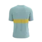 Compressport Performance Hardloopshirt Korte Mouwen Lichtblauw/Geel Heren