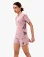 Compressport Performance  Hardloopshirt Korte Mouwen Roze Tie Dye Dames