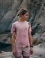 Compressport Performance  Hardloopshirt Korte Mouwen Roze Tie Dye Dames