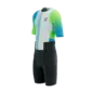 Compressport Stream Trisuit Korte Mouwen Wit/Blauw/Groen Heren