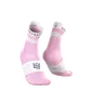 Compressport Pro Racing v4.0 Run High Compressiesokken Roze/Wit