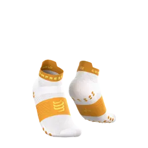 Compressport Pro Racing v4.0 Run Low Compressiesokken Wit/Oranje