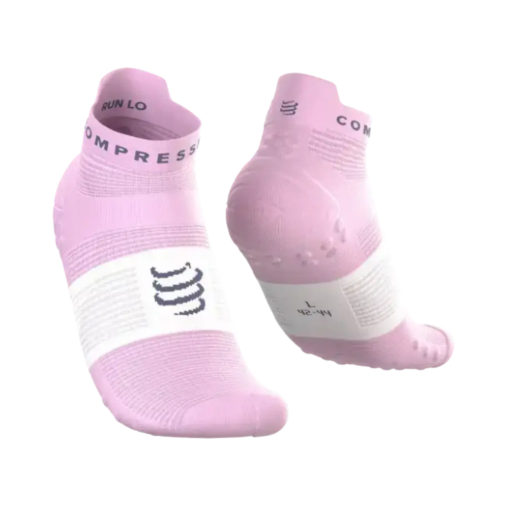 COMPRESSPORT Pro Racing v4.0 Run Low Compressiesokken Roze/Wit