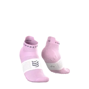 Compressport Pro Racing v4.0 Run Low Compressiesokken Roze/Wit