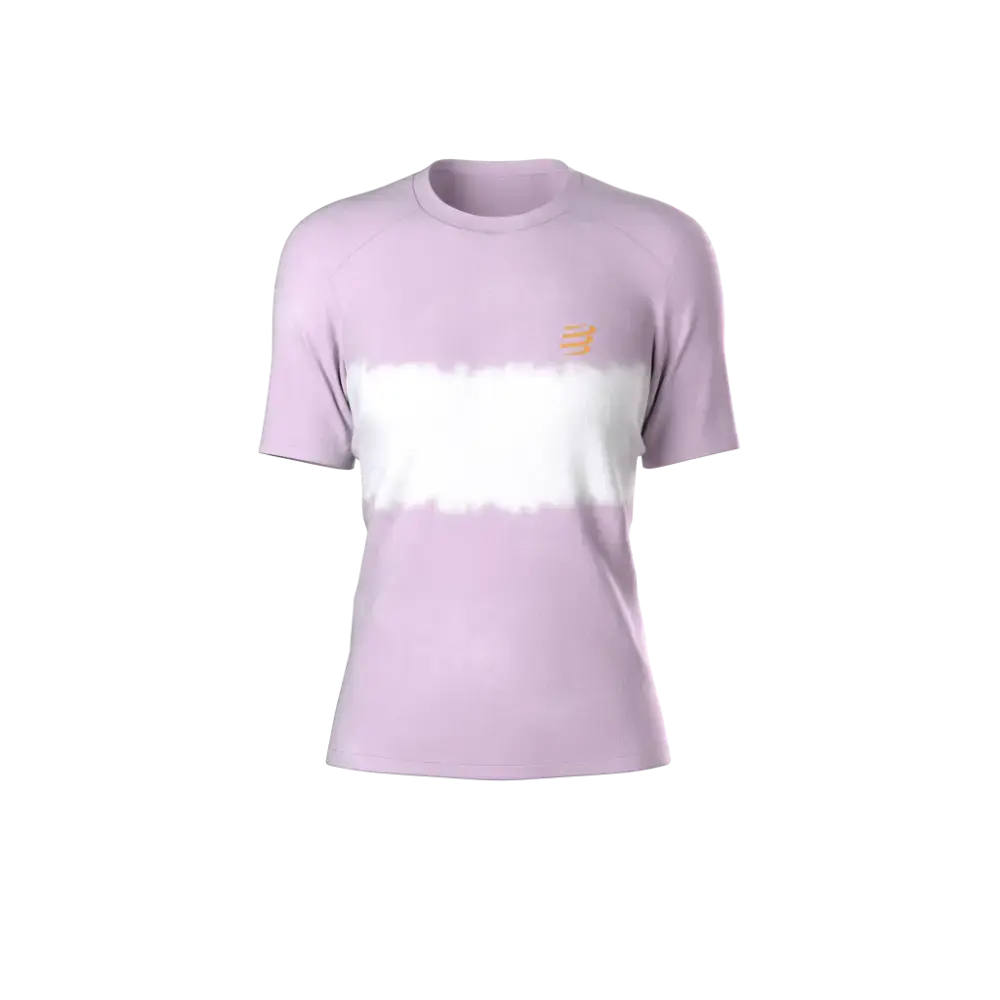 COMPRESSPORT Performance Hardloopshirt Korte Mouwen Paars/Wit Dames