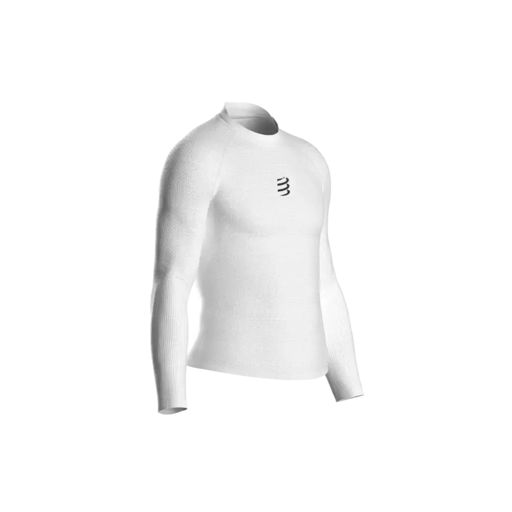 COMPRESSPORT 3D Thermo Ultralight Thermoshirt Lange Mouwen Wit Heren