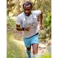 Compressport Trail Racing Hardloopshirt Korte Mouwen Lichtgrijs/Blauw Heren