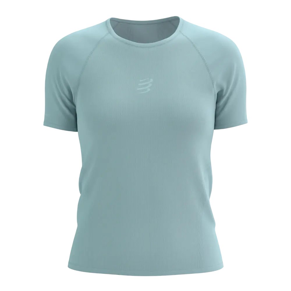 COMPRESSPORT Trail Racing Hardloopshirt Korte Mouwen Lichtblauw Dames