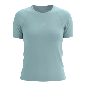 COMPRESSPORT Trail Racing Hardloopshirt Korte Mouwen Lichtblauw Dames