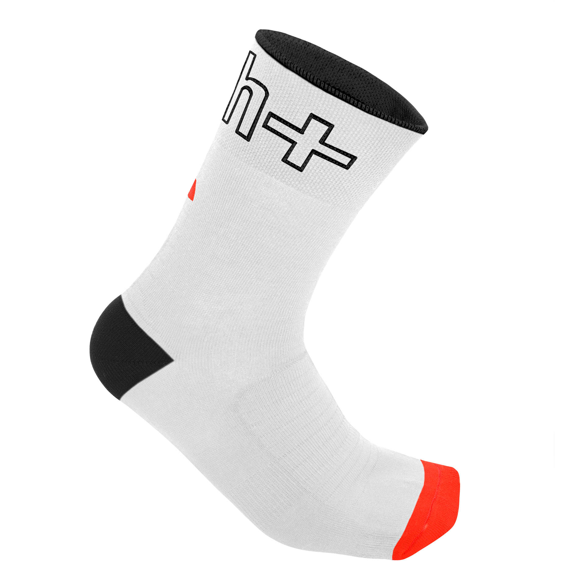 RH+ AirX Fietssokken Wit/Zwart Unisex