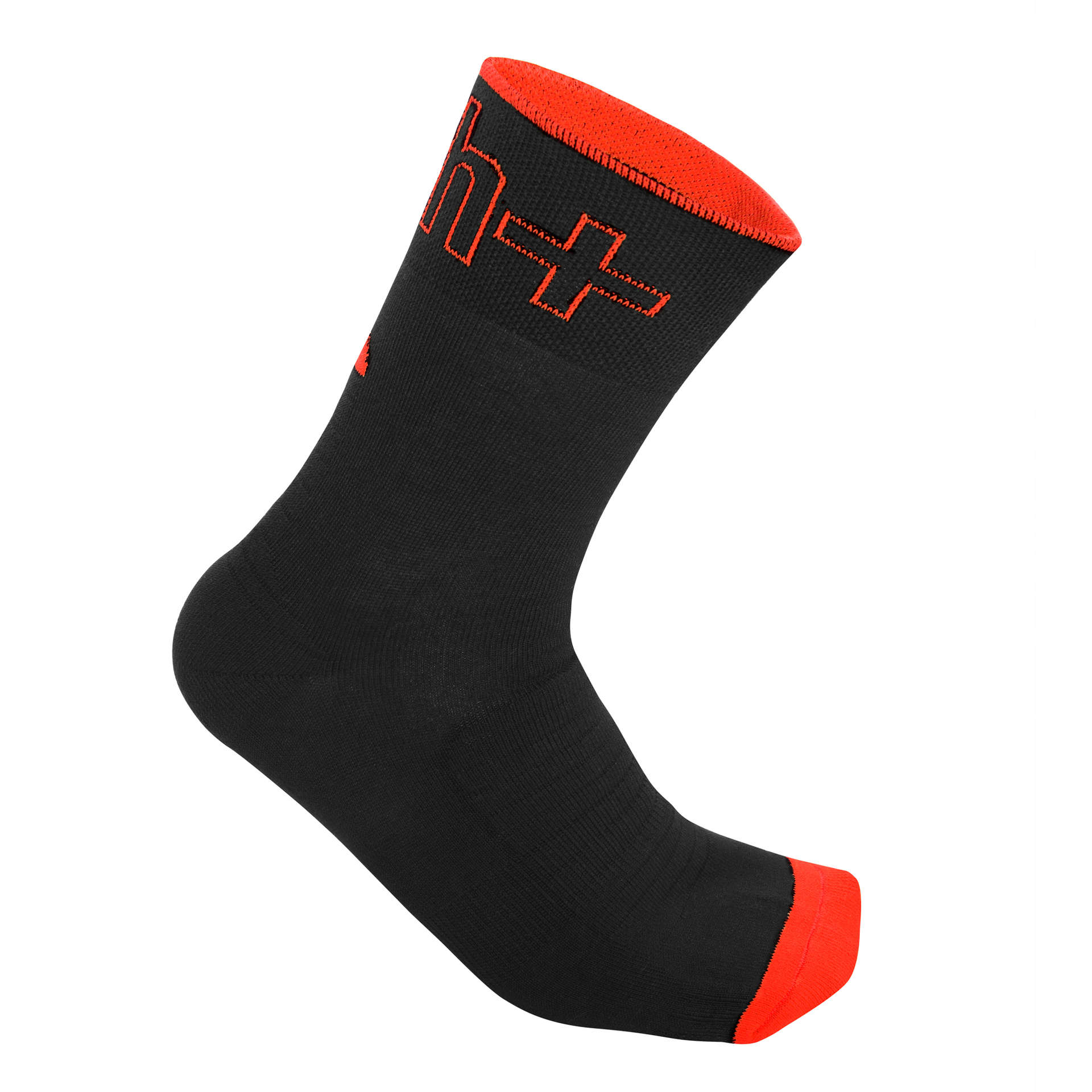 RH+ AirX Fietssokken Zwart/Rood Unisex