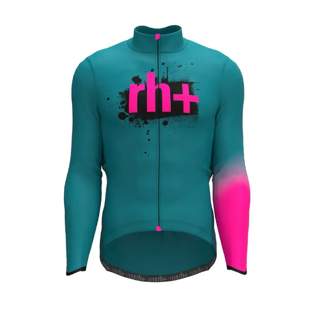 RH+ Rask Fietsshirt Lange Mouwen Petrol ?? Heren