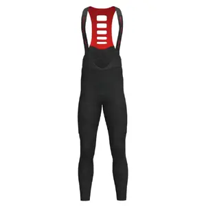 RH+ Lysa Fietsbroek Lang Zwart/Rood Heren
