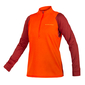 Endura SingleTrack Fleece MTB Fietsshirt Lange Mouwen Rood Dames