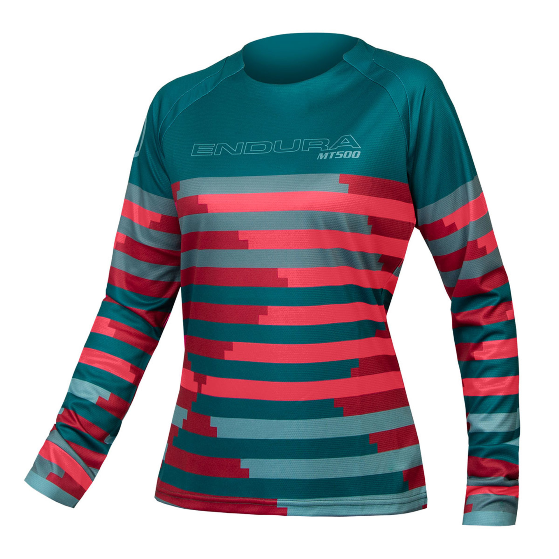 Endura MT500 Supercraft MTB Fietsshirt Lange Mouwen Groen/Roze Dames