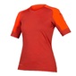 Endura GV500 Gravel Fietsshirt Korte Mouwen Rood Dames