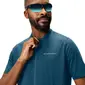Endura Loop Zipped MTB Fietsshirt Korte Mouwen Blauw Heren