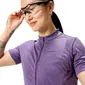 Endura Loop Zipped Fietsshirt Korte Mouwen Paars Dames