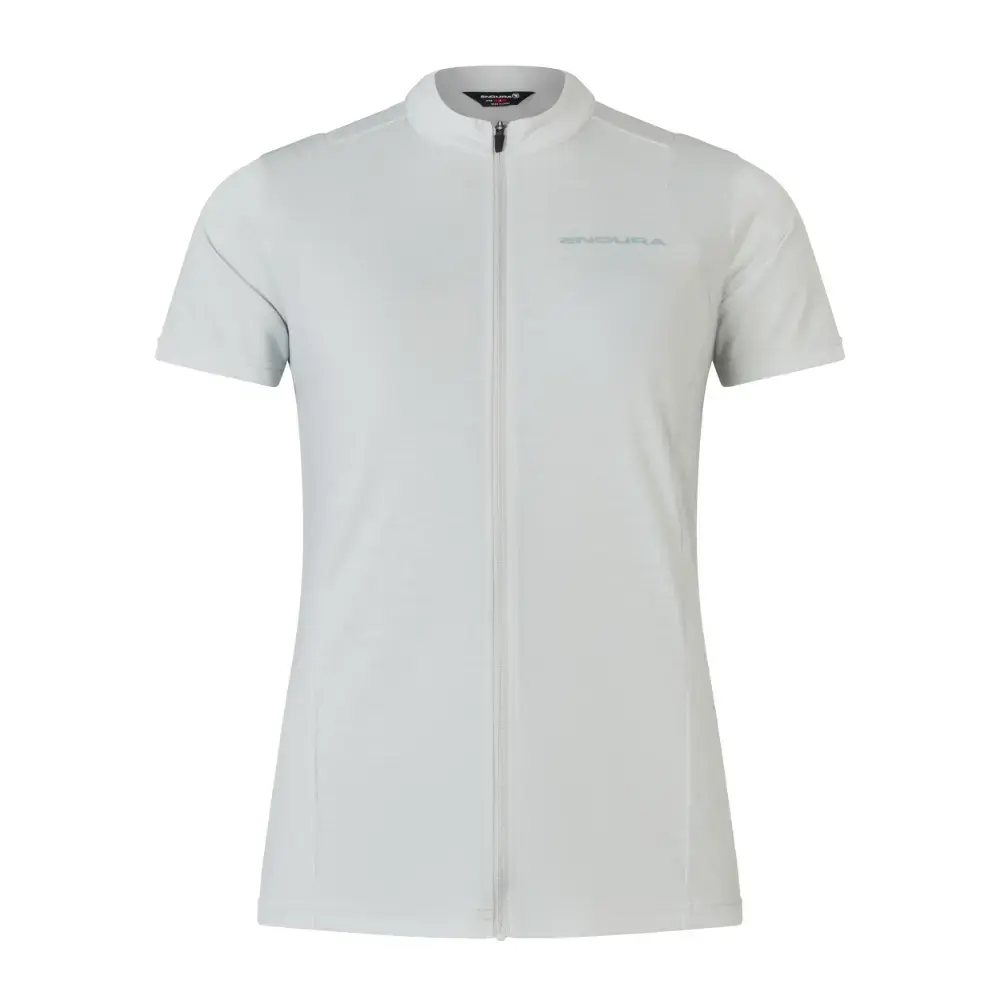 Endura Loop Zipped Fietsshirt Korte Mouwen Grijs Dames