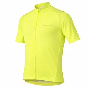 Endura Loop Zipped MTB Fietsshirt Korte Mouwen Geel Heren