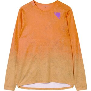 Endura Singletrack Print MTB Fietsshirt Lange Mouwen Oranje Heren
