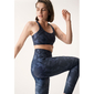 Röhnisch Printed Piping Hardloopbroek Lang Donkerblauw Dames