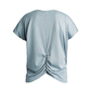 Röhnisch Split Back Hardloopshirt Korte Mouwen Blauw Dames