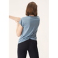 Röhnisch Split Back Hardloopshirt Korte Mouwen Blauw Dames