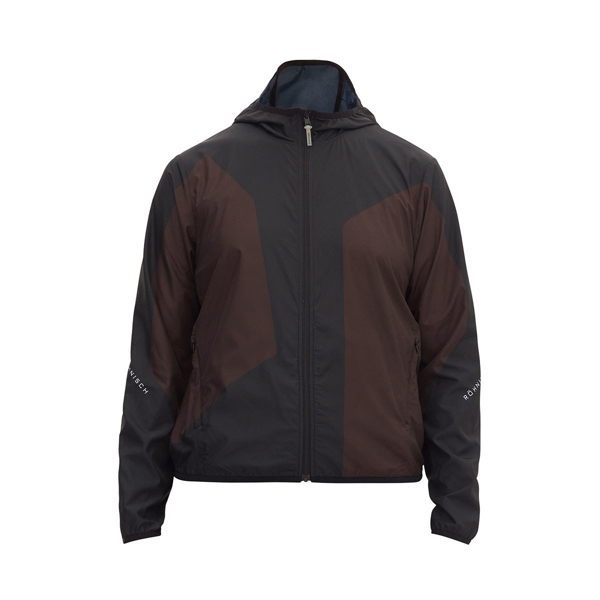 Röhnisch Printed Wind Hardloopjack Donkerbruin Dames