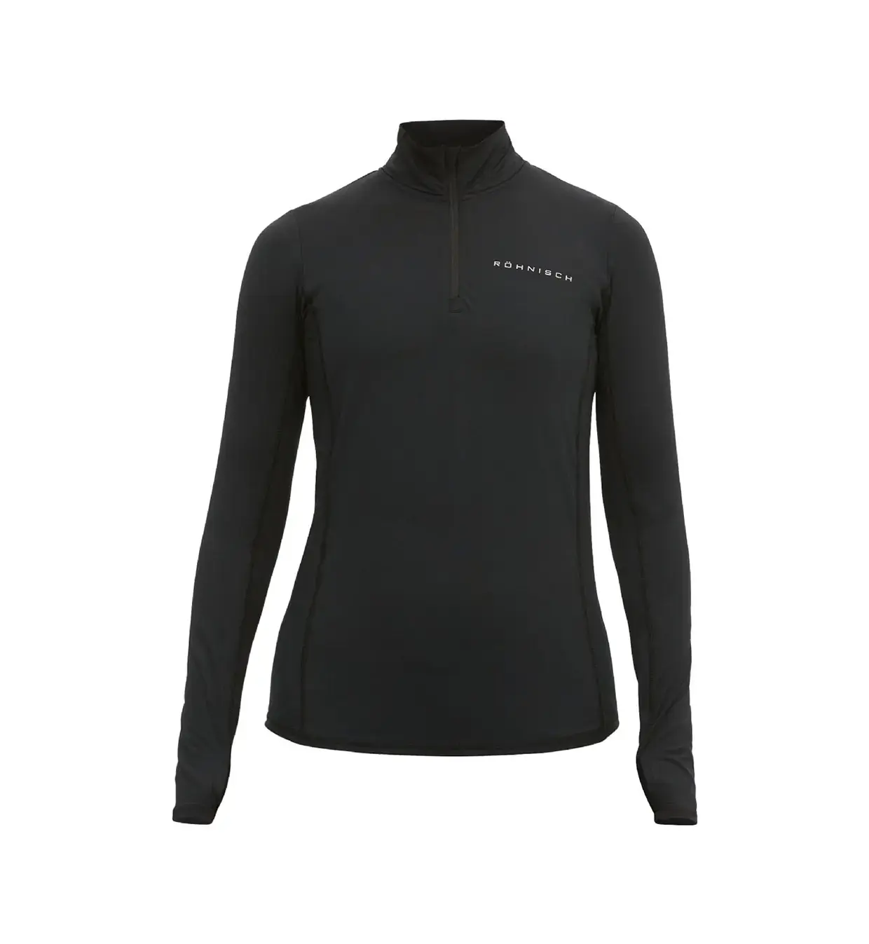 RÖHNISCH Light Thermo Half Zip Hardloopshirt Lange Mouwen Zwart Dames