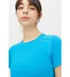 Röhnisch Jacquard Hardloopshirt Korte Mouwen Blauw Dames