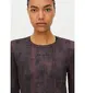 Röhnisch Eli Printed Hardloopshirt Lange Mouwen Bruin Dames