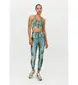 Röhnisch Flattering Curved Printed Hardloopbroek Lang Groen Dames