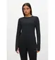 Röhnisch Jacquard Hardloopshirt Lange Mouwen Zwart Dames