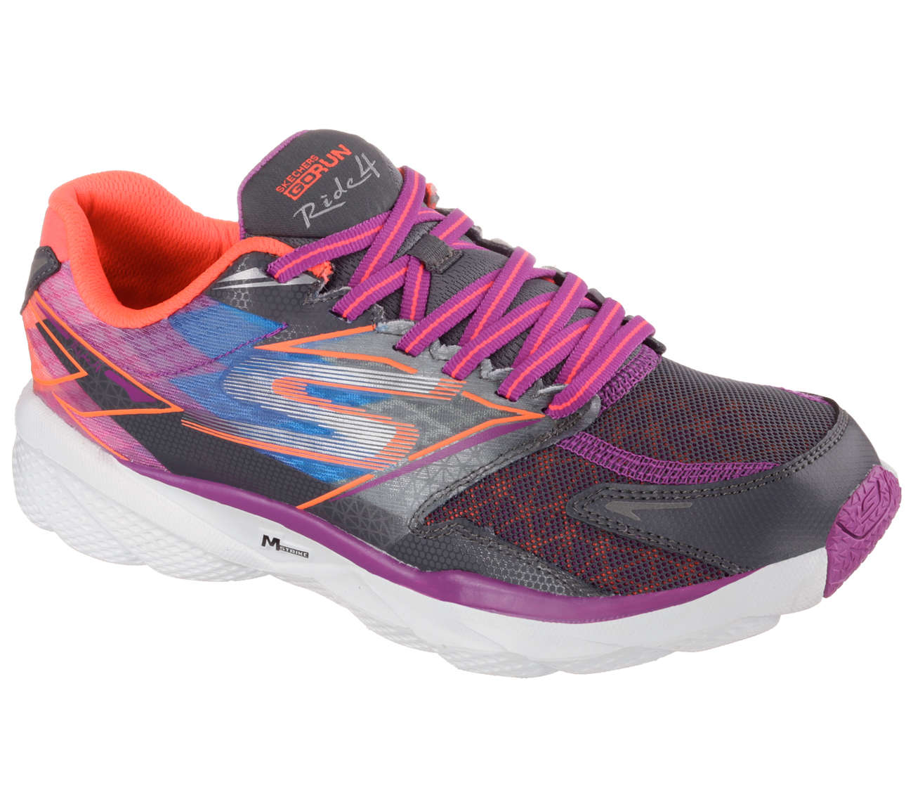 Skechers GO Run Ride Hardloopschoenen Roze/Grijs Dames