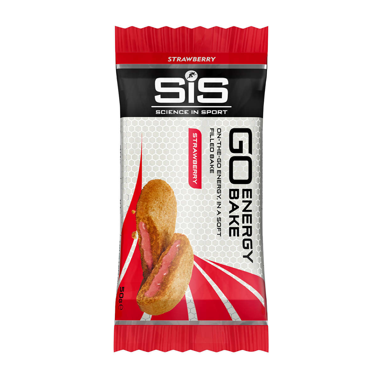SiS Go Energy Bake Energiereep Aardbei 12 stuks