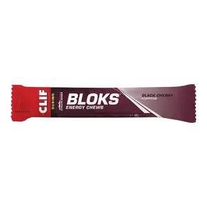 Clif Blok Energy Chew Black Cherry (Caffeïne) Gel Blocks (18 stuks)