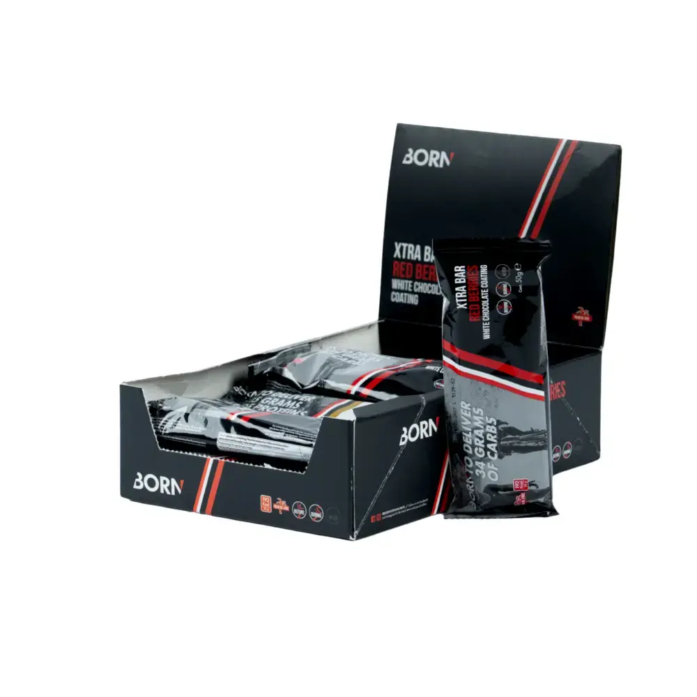 BORN Xtra Sportrepen Rode Bessen/Witte Chocolade 15 stuks
