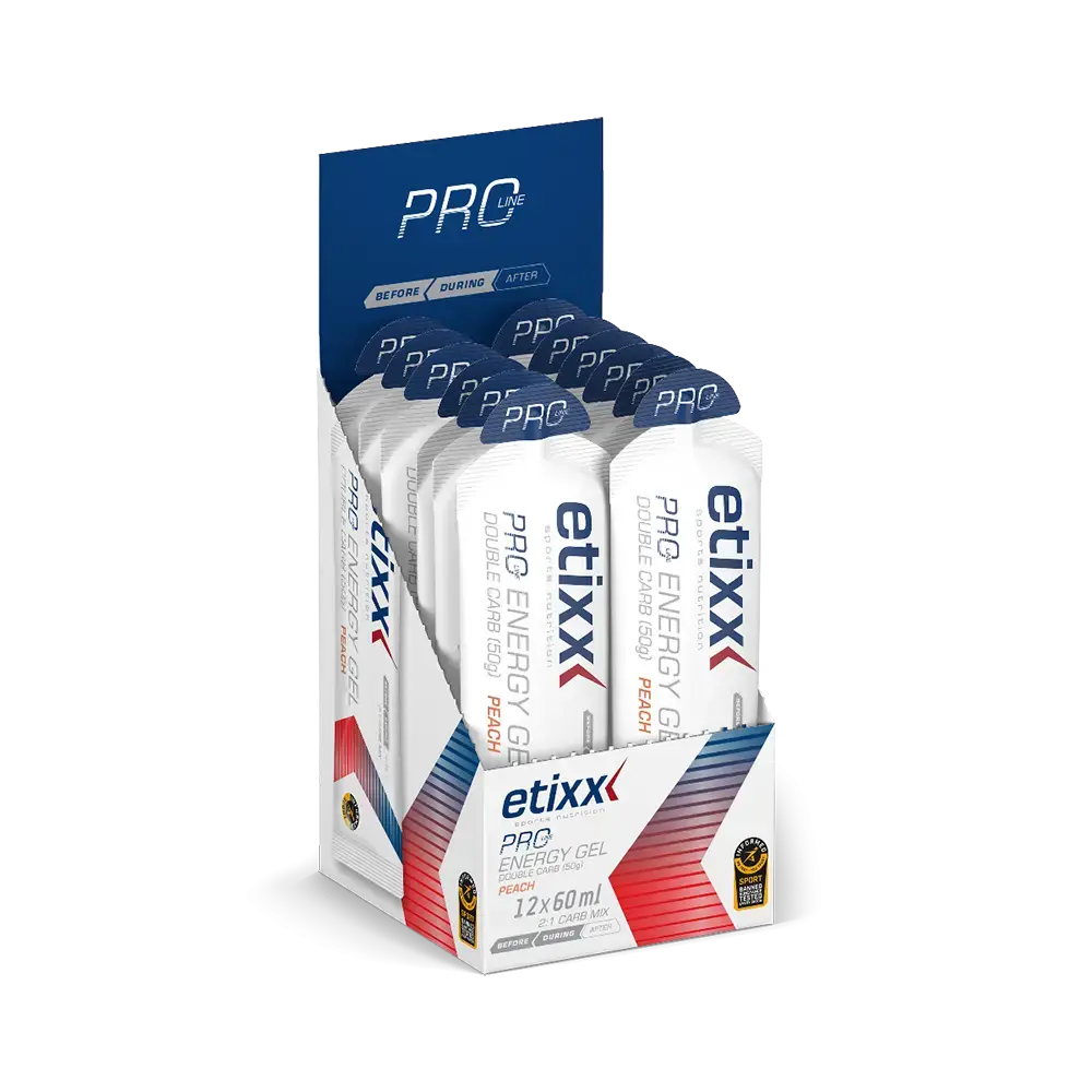 Etixx Double Carb Energy Gel Pro Line Perzik 12 stuks
