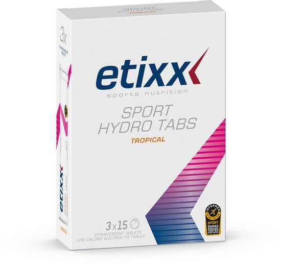 ETIXX Sport Hydro Tabs Sportdrank Tropical 3 x 15 stuks