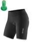 Gonso Sitivo Fietsbroek Kort Zonder Bretels Met Groen Zeem Zwart Dames