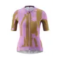 Gonso Road Print Fietsshirt Korte Mouwen Paars/Bruin Dames