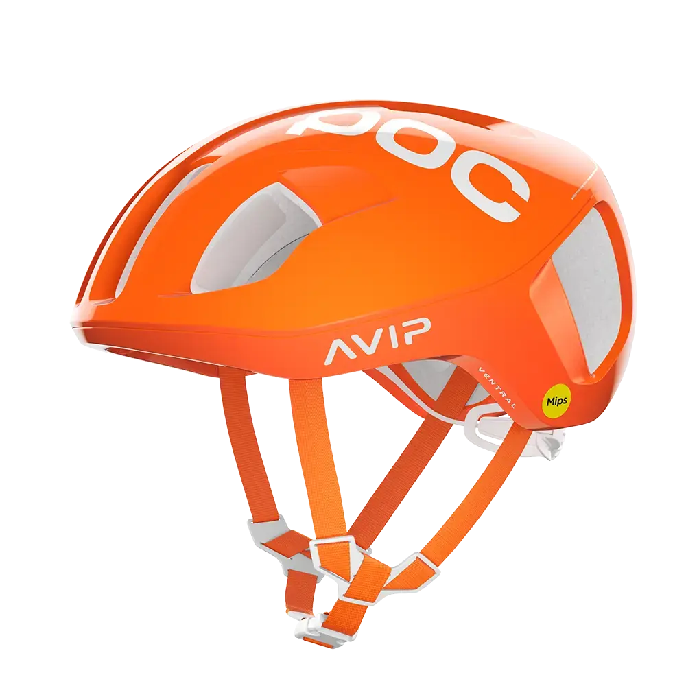 POC Ventral MIPS Race Fietshelm Oranje