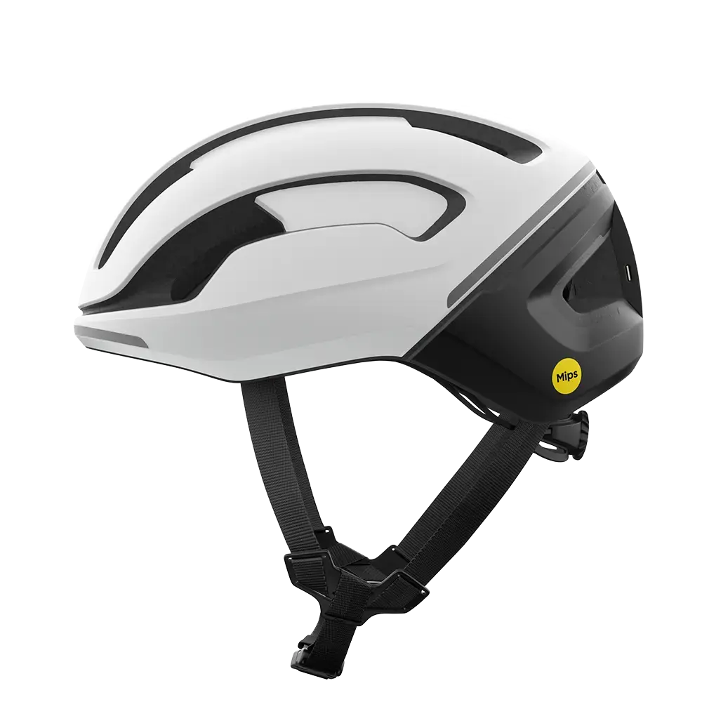 POC Omne Beacon MIPS Race Fietshelm Mat Wit/Mat Zwart