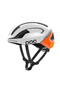 POC Omne Beacon MIPS Race Fietshelm Glanzend Wit/Mat Fluo Oranje
