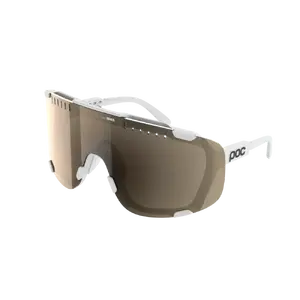 POC Devour + Sport Zonnebril Wit met Trail Lens Partly Sunny Silver